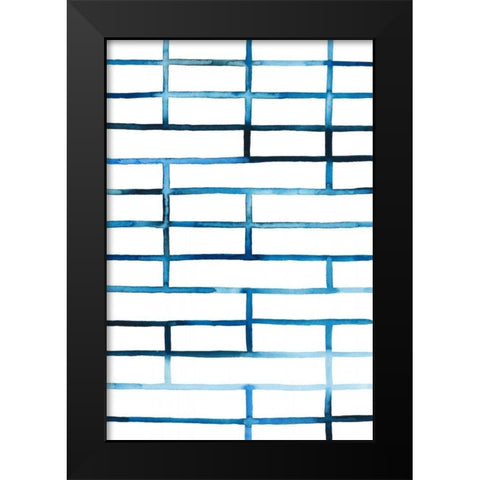 Watercolor Bleed Pattern I Black Modern Wood Framed Art Print by Popp, Grace