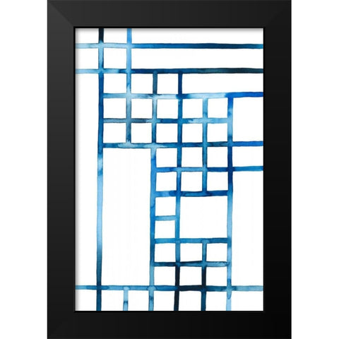 Watercolor Bleed Pattern III Black Modern Wood Framed Art Print by Popp, Grace
