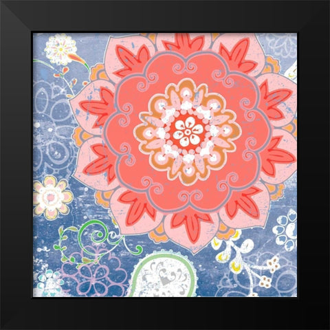 Paisley Faire I Black Modern Wood Framed Art Print by Mark, Leslie