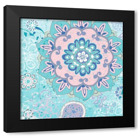 Paisley Faire III Black Modern Wood Framed Art Print by Mark, Leslie