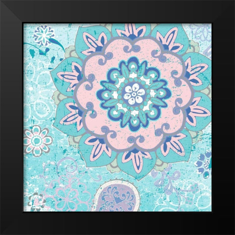 Paisley Faire III Black Modern Wood Framed Art Print by Mark, Leslie