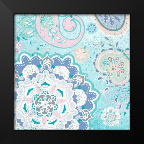 Paisley Faire VI Black Modern Wood Framed Art Print by Mark, Leslie