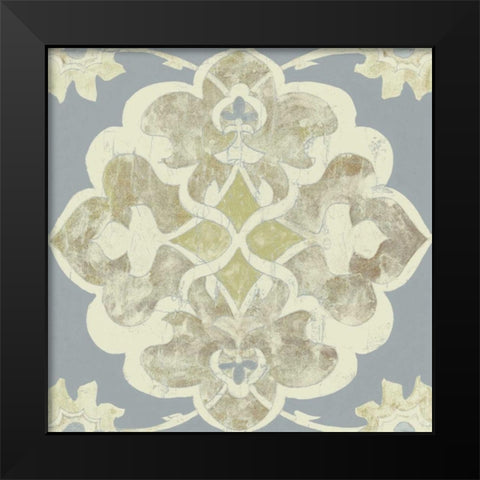 Pastel Tile Design IV Black Modern Wood Framed Art Print by Studio W