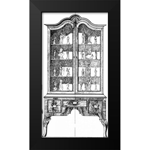 Custom Furniture Blueprint II Black Modern Wood Framed Art Print by Vision Studio