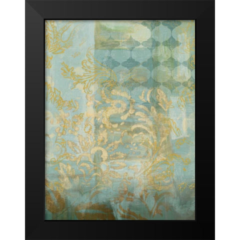 Gilded Tapestry I Black Modern Wood Framed Art Print by Zarris, Chariklia