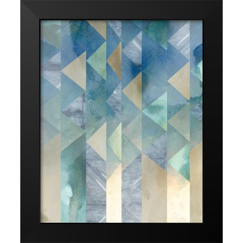 Ocean Reflections II Black Modern Wood Framed Art Print by Zarris, Chariklia