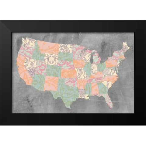 Patterned States I Black Modern Wood Framed Art Print by Goldberger, Jennifer