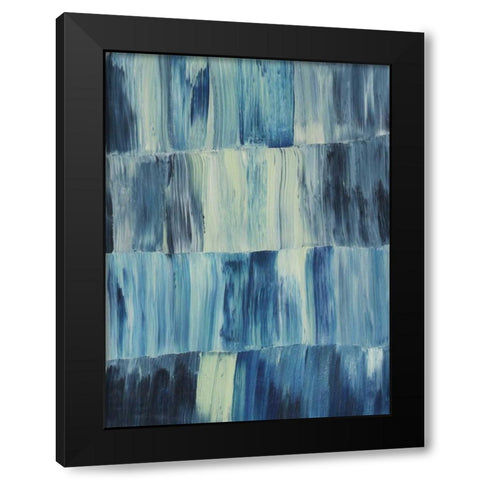 Aurora Blues I Black Modern Wood Framed Art Print with Double Matting by Popp, Grace