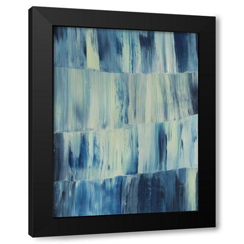 Aurora Blues II Black Modern Wood Framed Art Print with Double Matting by Popp, Grace