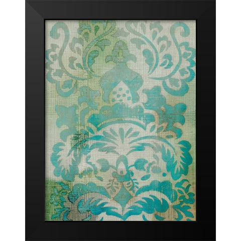 Velvet and Damask I Black Modern Wood Framed Art Print by Zarris, Chariklia