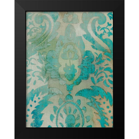 Velvet and Damask III Black Modern Wood Framed Art Print by Zarris, Chariklia