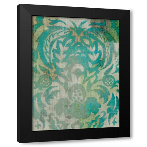 Velvet and Damask IV Black Modern Wood Framed Art Print with Double Matting by Zarris, Chariklia