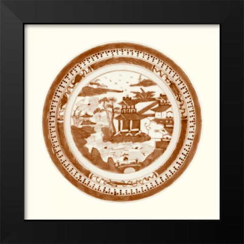 Pagoda Earthenware III Black Modern Wood Framed Art Print by Vision Studio