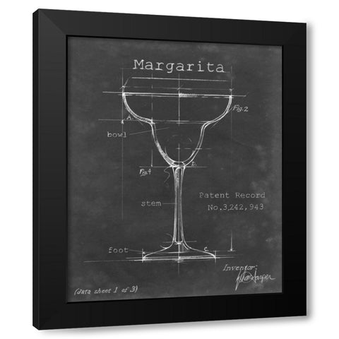 Barware Blueprint VI Black Modern Wood Framed Art Print by Harper, Ethan
