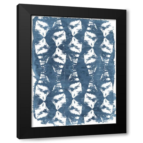 Batik Shell Patterns IV Black Modern Wood Framed Art Print with Double Matting by Vess, June Erica