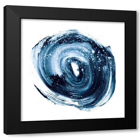 Indigo Nebula II Black Modern Wood Framed Art Print by Harper, Ethan