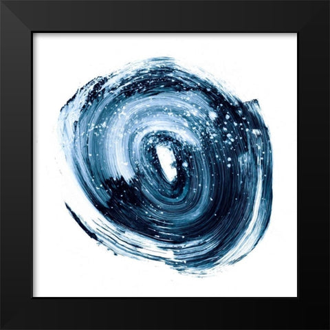 Indigo Nebula II Black Modern Wood Framed Art Print by Harper, Ethan