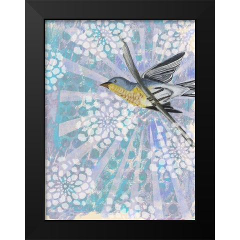 Songbird Batik II Black Modern Wood Framed Art Print by McCavitt, Naomi