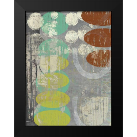 Circles Circle I Black Modern Wood Framed Art Print by Goldberger, Jennifer