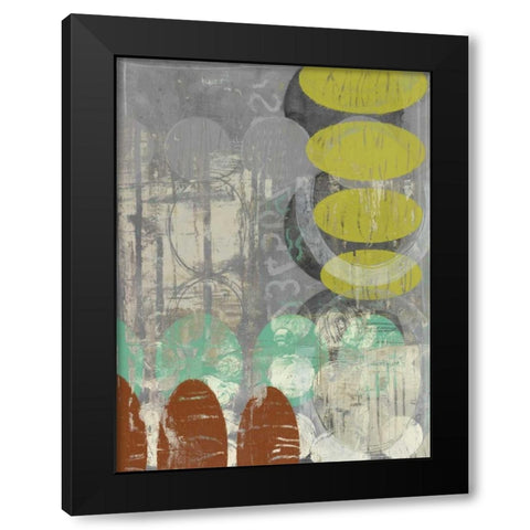 Circles Circle II Black Modern Wood Framed Art Print with Double Matting by Goldberger, Jennifer