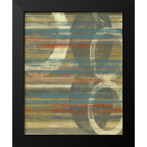 Textured Orbs I Black Modern Wood Framed Art Print by Goldberger, Jennifer