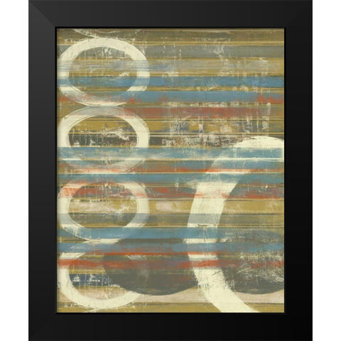Textured Orbs II Black Modern Wood Framed Art Print by Goldberger, Jennifer