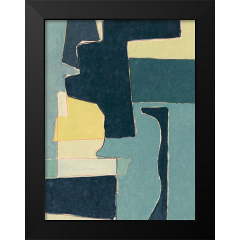 Blue Note II Black Modern Wood Framed Art Print by Delamater, Rob
