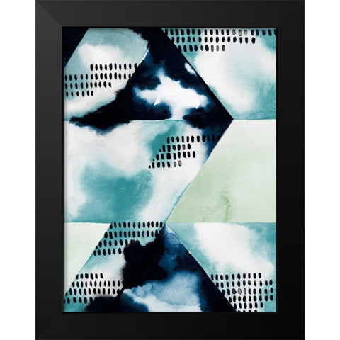 Blue Billow I Black Modern Wood Framed Art Print by Popp, Grace