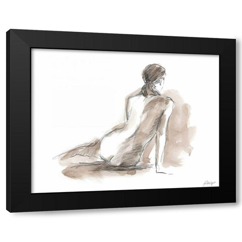 Gestural Figure Study III Black Modern Wood Framed Art Print by Harper, Ethan