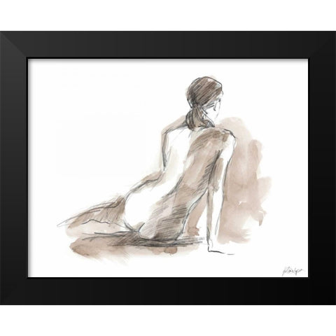 Gestural Figure Study III Black Modern Wood Framed Art Print by Harper, Ethan