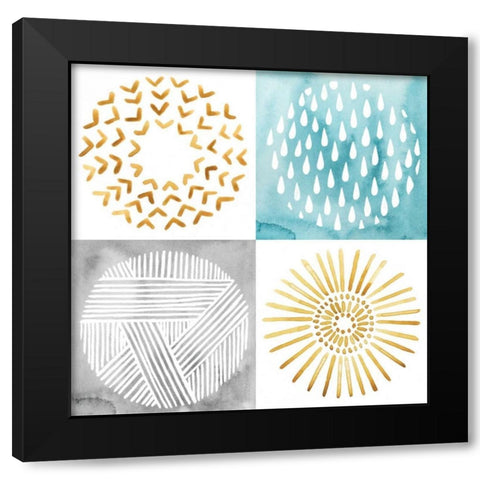 Celestial Ring II Black Modern Wood Framed Art Print with Double Matting by Popp, Grace