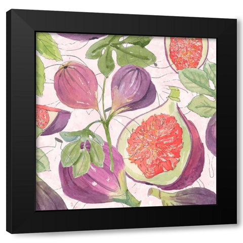 Fig Medley I Black Modern Wood Framed Art Print by Mark, Leslie