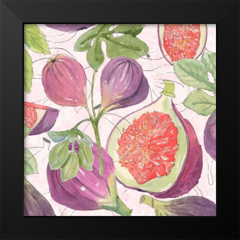 Fig Medley I Black Modern Wood Framed Art Print by Mark, Leslie
