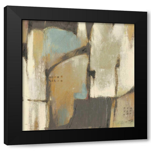 Structural Abstract I Black Modern Wood Framed Art Print with Double Matting by OToole, Tim