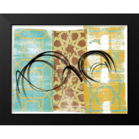 Swirling II Black Modern Wood Framed Art Print by Saunders, Alonzo
