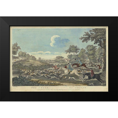 The Thrill of the Chase V Black Modern Wood Framed Art Print by Unknown