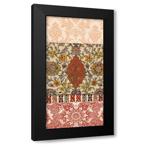 Bohemian Tapestry I Black Modern Wood Framed Art Print with Double Matting by Vision Studio