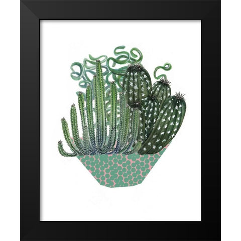 Cactus Arrangement II Black Modern Wood Framed Art Print by Wang, Melissa
