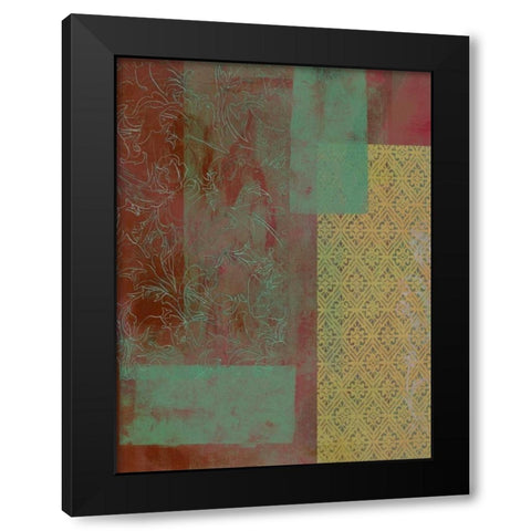Brocade Tapestry II Black Modern Wood Framed Art Print with Double Matting by McCavitt, Naomi