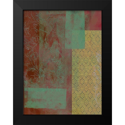 Brocade Tapestry II Black Modern Wood Framed Art Print by McCavitt, Naomi