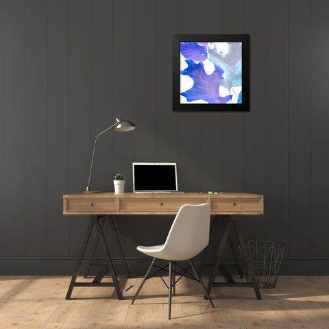 Xray Leaves II Black Modern Wood Framed Art Print by Vision Studio