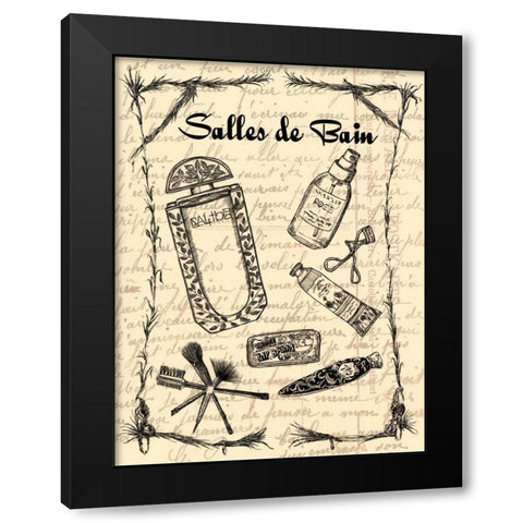 Bath Femme I Black Modern Wood Framed Art Print by Wang, Melissa