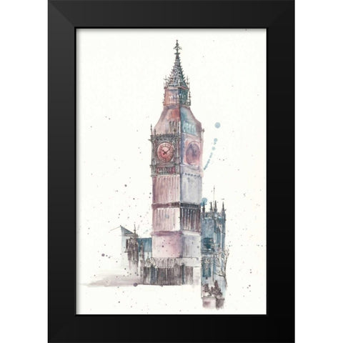 View of Eiffel IV Black Modern Wood Framed Art Print by Wang, Melissa