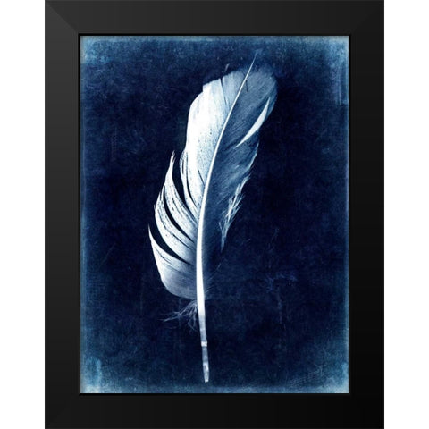 Inverted Feather II Black Modern Wood Framed Art Print by Malek, Honey