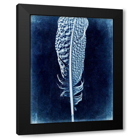 Inverted Feather IV Black Modern Wood Framed Art Print by Malek, Honey