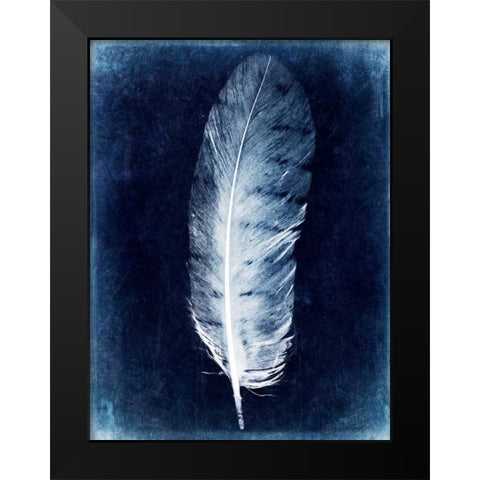 Inverted Feather VI Black Modern Wood Framed Art Print by Malek, Honey