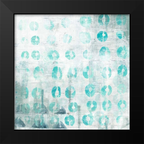 Blue Static I Black Modern Wood Framed Art Print by Vess, June Erica
