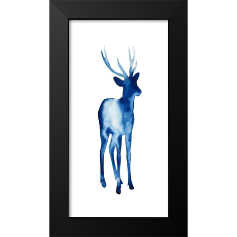 Ink Drop Rusa Deer I Black Modern Wood Framed Art Print by Popp, Grace
