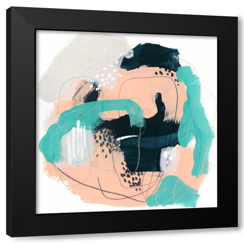 Torrent I Black Modern Wood Framed Art Print by Vess, June Erica