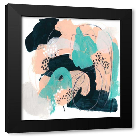 Torrent II Black Modern Wood Framed Art Print with Double Matting by Vess, June Erica